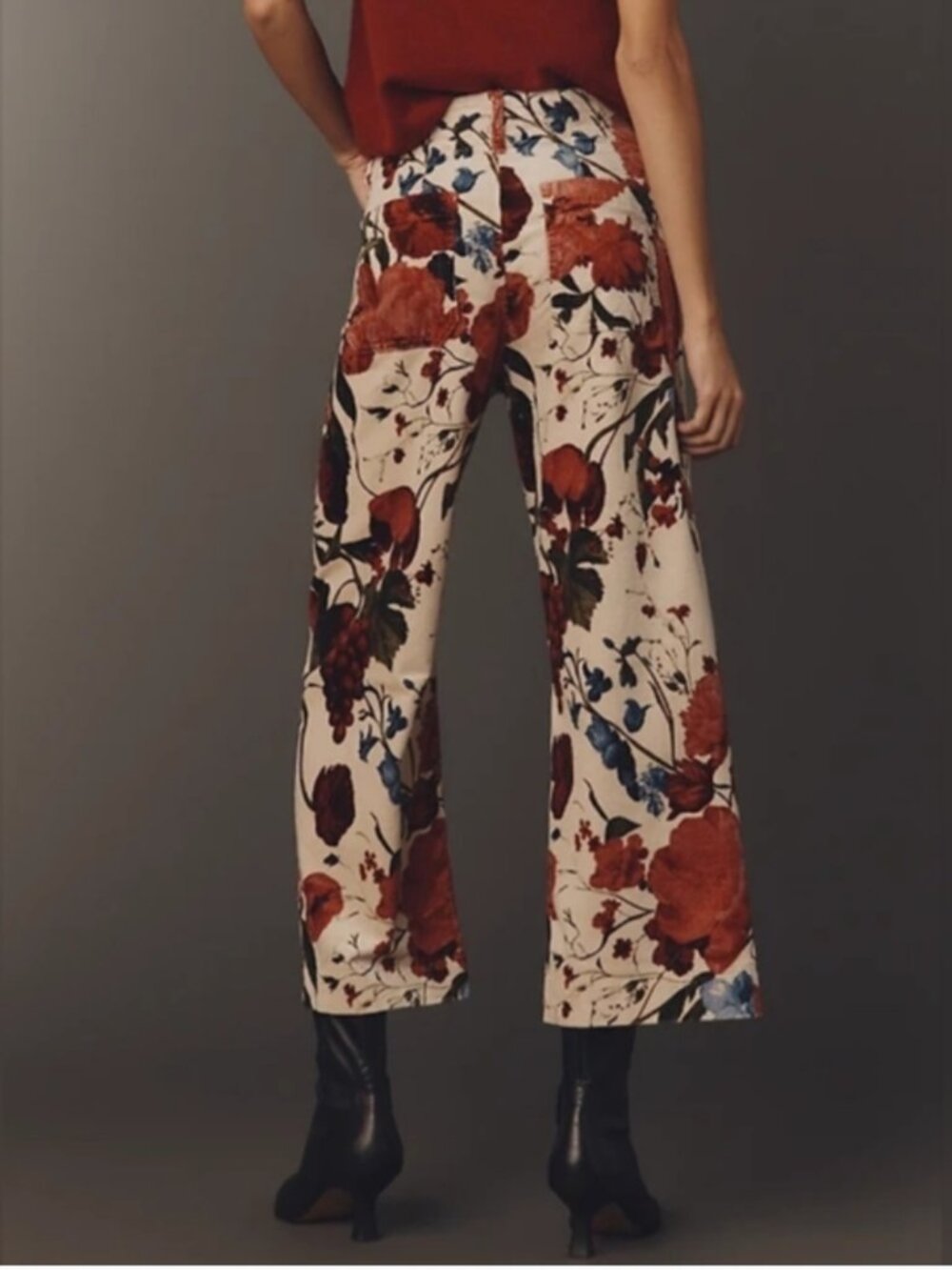 Anthropologie Maeve The Colette Dobby Jacquard Velvet Pants size 29 - Picture 3 of 8